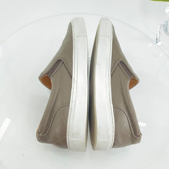 GREATS Womens Brooklyn Sneaker Size 8.5 Gray Quilted Leather Slip on Loafer Shoe - Picture 12 of 15